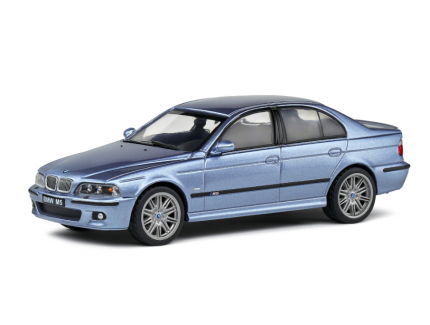 BMW M5 E39 SILVER WATER BLUE 2000 - SOLIDO 1/43