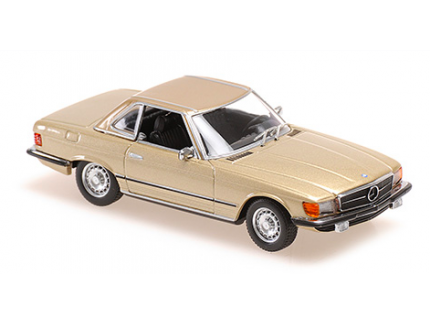 MERCEDES-BENZ 350 SL CABRIOLET HARDTOP 1974 GOLD - MAXICHAMPS 1/43