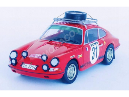 PORSCHE 911 S GERARD LAROUSSE / MAURICE GELIN 2nd RALLYE MONTE-CARLO 1969 TROFEU 1/43°