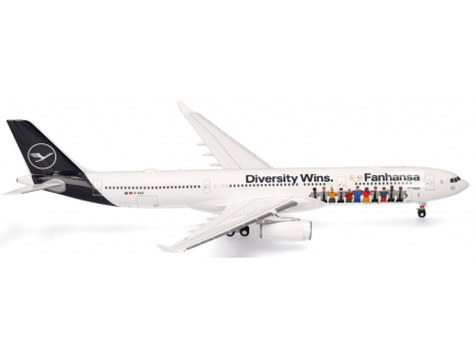 AIRBUS A330-300 LUFTHANSA "FANHANSA - DIVERSITY WINS" HERPA 1/200°