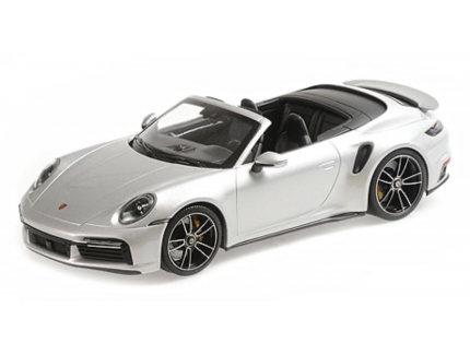 PORSCHE 911 (992) TURBO S CABRIOLET 2020 ARGENT MINICHAMPS 1/18