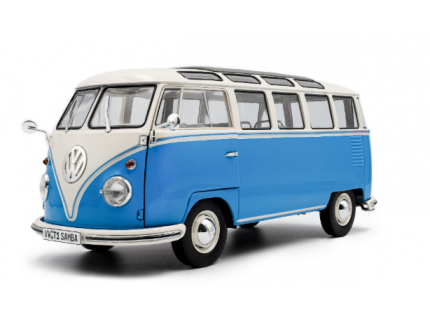VW COMBI T1 SAMBA BLEU SOLIDO 1/18°
