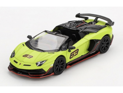 LAMBORGHINI Aventador SVJ 63 Roadster Verde Shock 2022 LHD MINI GT 1/64