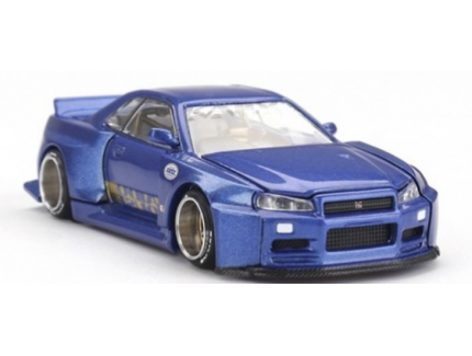 NISSAN Skyline GT-R (R34) Kaido Works (V2 Aero) Shinjuku V2 1999 MINI GT 1/64