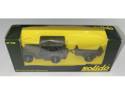 JEEP WILLYS AVEC REMORQUE SOLIDO 1/43