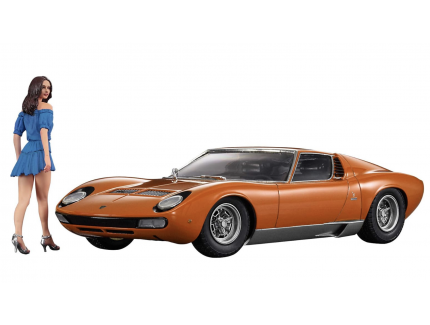 LAMBORGHINI MIURA P400 SV W/ITALIAN GIRL'S FIGURE HASEGAWA 1/24