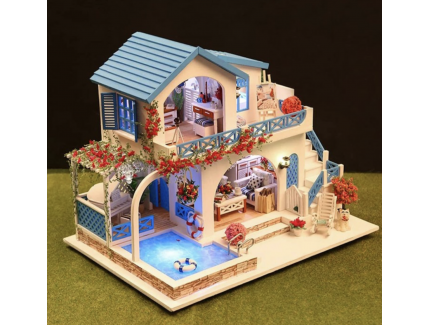 MINIATURE HOUSE - BLUE AND WHITE TOWN - CUTEBEE