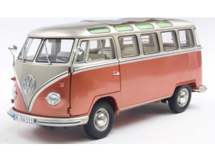 VW T1 SAMBA GRIS ORANGE 1962 SCHUCO 1/18°