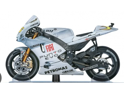 YAMAHA - YZR-M1 FIAT YAMAHA TEAM N 46 MOTOGP ESTORIL GP VALENTINO ROSSI 2009 WORLD CHAMPION 1/12 MINICHAMPS AVEC Figurines Valentino Rossi - GP Estoril 2009 1/12 MINICHAMPS