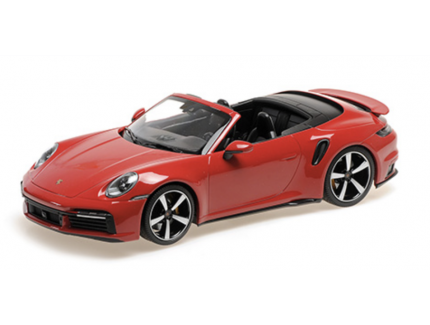 PORSCHE 911 (992) TURBO S CABRIOLET – 2020 – ROUGE MINICHAMPS 1/18