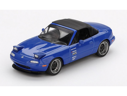 MAZDA MX-5 Miata Tuned version Dark Blue 1990 MINI GT 1/64