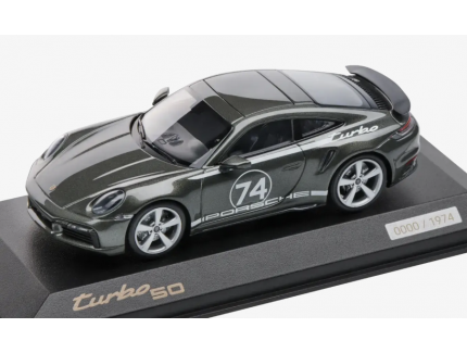 Porsche 911 Turbo S Type 992 2024 50th Anniversary Aventurine Green Minichamps 1/43
