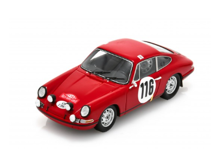 PORSCHE 911 T/R 2nd MONTE CARLO 1968 SPARK 1/43°