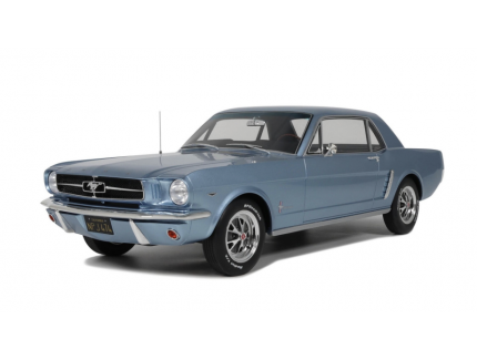 Ford Mustang V8 Hardtop Silver Blue Pony 1965 OTTO 1/18
