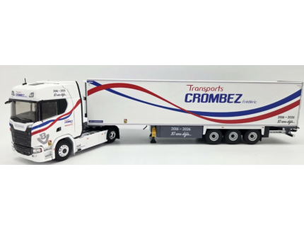 SCANIA S500 V8 REMORQUE LAMBERET TRANSPORTS CROMBEZ ELIGOR 1/43