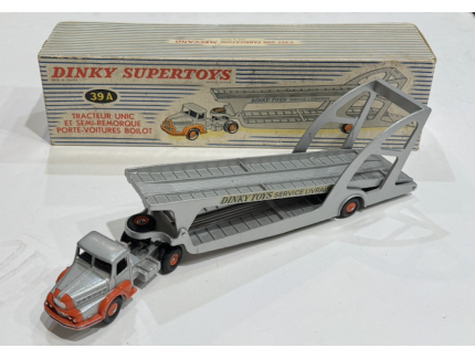 TRACTEUR UNIC ET SEMI REMORQUE PORTE VOITURES BOILOT DINKY 1/43°