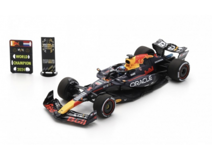 RED BULL Racing RB20 N°1 Champion du monde F1 2024 Max Verstappen + Pit Board & base spéciale SPARK 1/43