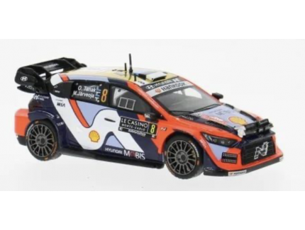 HYUNDAI I20 N RALLY1 #8 TÄNAK/JÄRVEOJA WRC RALLYE MONTE-CARLO 2025 IXO 1/43