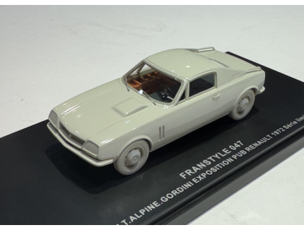 RENAULT.ALPINE.GORDINI EXPOSITION PUB RENAULT 1972 FRANSTYLE 1/43