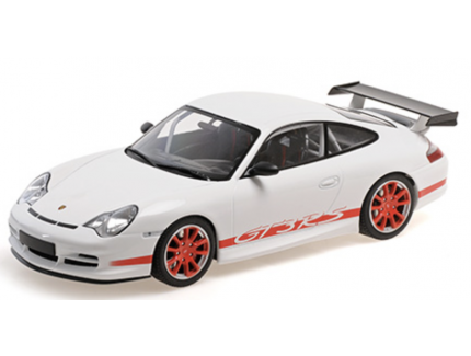PORSCHE 911 GT3 RS – 2002 – WHITE W/RED STRIPES MINICHAMPS 1/18