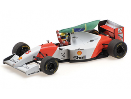 MCLAREN FORD MP4/8 – AYRTON SENNA – WINNER AUSTRALIAN GP 1993 WITH FLAG – DIRTY VERSION MINICHAMPS 1/43