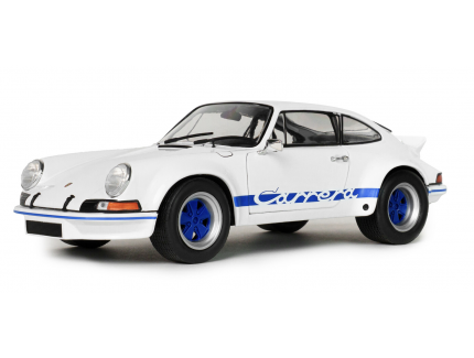 PORSCHE 911 RSR – WHITE / BLUE CARRERA STRIPES – 1973 SOLIDO 1/18