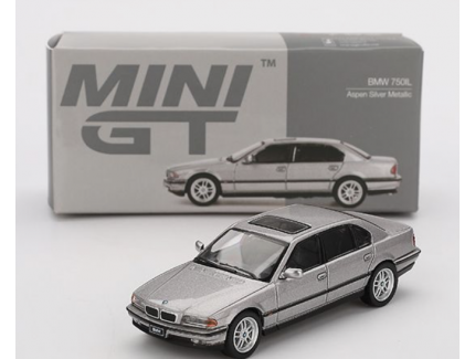 BMW 750IL Aspen Silver Metallic MiniGT 1/64°