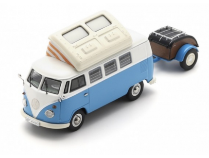 VW T1 Campingbus w. Westfalia trailer SCHUCO 1/43