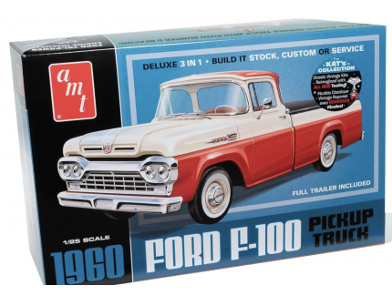 Pickup Ford F-100 1960 avec Nouvel Outillage de remorque AMT 1/25
