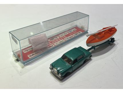 MERCEDES BENZ 280-SE + BOAT MAJORETTE 1/100°