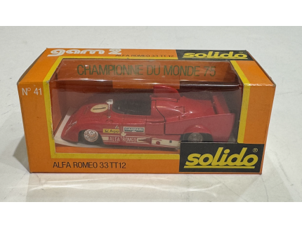 ALFA ROMEO 33 TT12 N°1 WORLD CHAMPION 1975 SOLIDO 1/43°
