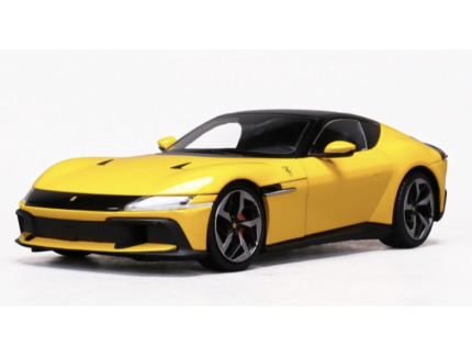 Ferrari 12Cilindri 2024 yellow with POLISTIL display case 1/18