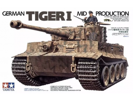 TIGER I Allemand Milieu De Production WWII -  Tamiya 1/35