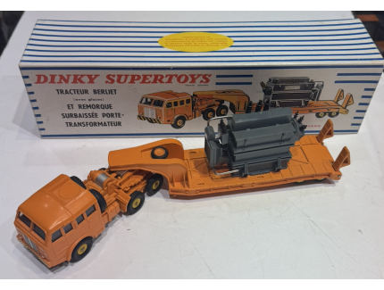BERLIET WITH LOW-LOADING TRAILER AND TRANSPORTER DOOR DINKY TOYS 1/43