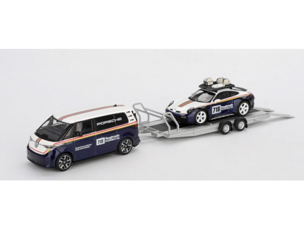 SET Porsche 911 Dakar N°718 + Volkswagen ID. Buzz Porsche Centrum Gelderland Roughroads 2025 MINI GT 1/64