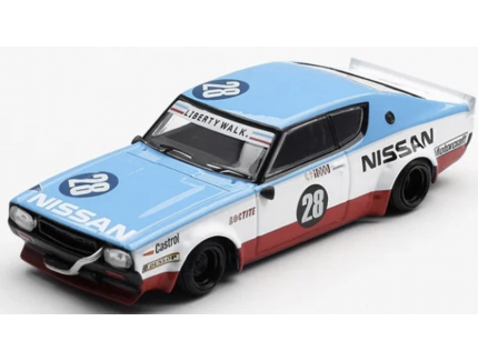 NISSAN SKYLINE KENMERI LIBERTY WALK NISSAN RACING '75 MINI GT 1/64