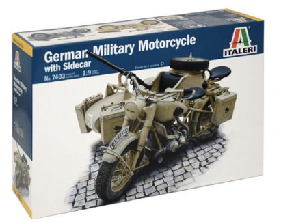 MOTO MILITAIRE : BMW R75 & SIDECAR  ITALERI 1/9