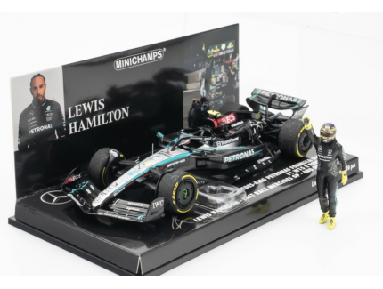 Mercedes-AMG Petronas Formula One Team F1 W15 E Performance Last Race Mercedes GP - Abu Dhabi GP 2024 + Figurine MINICHAMPS 1:43