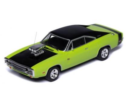 DODGE CHARGER 1970 vert et noir IXO 1/43