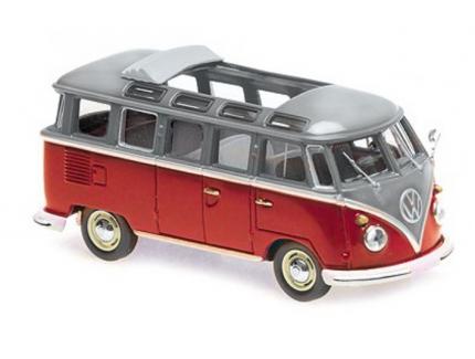 VOLKSWAGEN T1 SAMBUS BUS RED 1963 MAXICHAMPS 1/43°