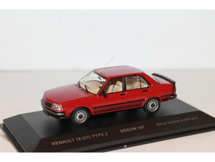 RENAULT 18 GTL TYPE 2 1985 ROUGE ODEON 1/43°