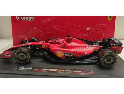 FERRARI SF-23 LECLERC AVEC VITRINE BURAGO 1/18°