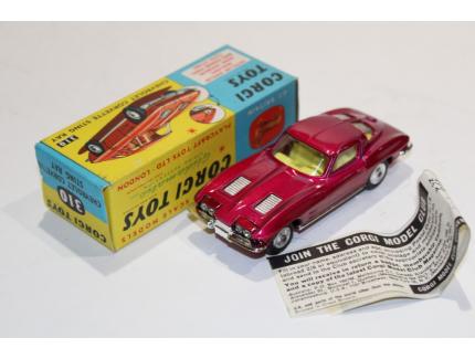 CHEVROLET CORVETTE STING RAY FUSHIA 1965 CORGI 1/43°