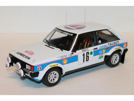 TALBOT SUNBEAM LOTUS #16 G.FREQUELIN - J.TODT RALLYE MONTE-CARLO 1981 IXO 1/18°