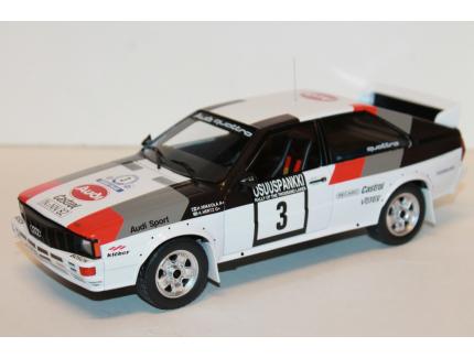 AUDI QUATTRO #3 WINNER RALLY 1000 LAKES 1982 H.MIKKOLA - A.HERTZ IXO 1/18°