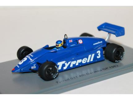 TYRRELL 011 4TH GERMAN GP 1982 MICHELE ALBORETO 1/43°