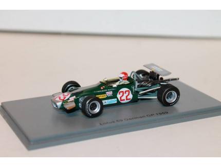 LOTUS 59 #22 ROLF STOMMELEN GERMAN GP 1969 SPARK 1/43°
