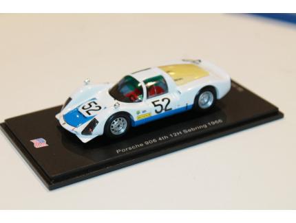 PORSCHE 906 4TH 12H SEBRING 1966 H.HERRMANN - J.BUZZETTA - G.MITTER SPARK 1/43°