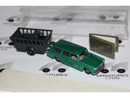PEUGEOT 404 + REMORQUE et CHEVAL MAJORETTE 325 1/64