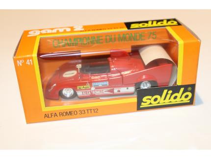 ALFA ROMEO 33 TT12 N°1 CHAMPIONNE DU MONDE 1975 SOLIDO 1/43°